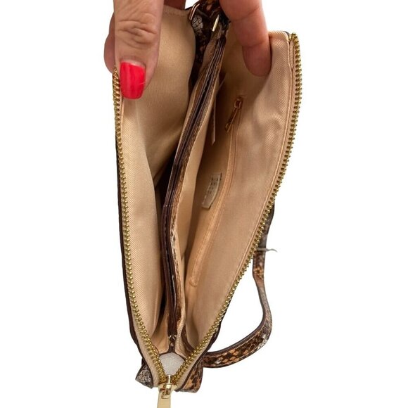 A New Day Faux Snakeskin Crossbody/Clutch Bag Adjustable Strap & Zip Closure - Picture 6 of 11